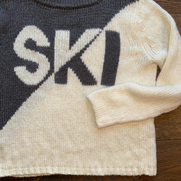 Wooden Ships "SKI" Womens SM/MED Mohair/Wool Blend Colorblock Sweater Pullover - Picture 7 of 15